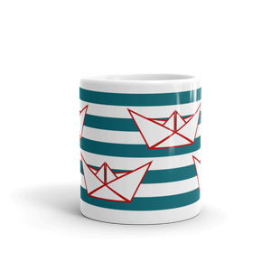 Four Paper Boats Mug 325 ml, Collection Origami Boat-Tamed Winds-tshirt-shop-and-sailing-blog-www-tamedwinds-com