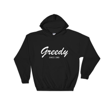 Greedy Unisex Hooded Sweatshirt, Collection Nicknames-Black-S-Tamed Winds-tshirt-shop-and-sailing-blog-www-tamedwinds-com
