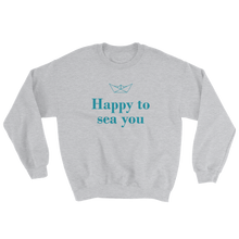 Happy To Sea You Unisex Crewneck Sweatshirt, Collection Origami Boat-Sport Grey-S-Tamed Winds-tshirt-shop-and-sailing-blog-www-tamedwinds-com