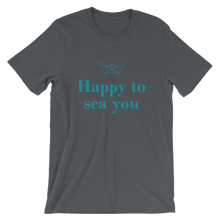 Happy To Sea You Unisex T-Shirt, Collection Origami Boat-Asphalt-S-Tamed Winds-tshirt-shop-and-sailing-blog-www-tamedwinds-com