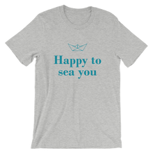 Happy To Sea You Unisex T-Shirt, Collection Origami Boat-Athletic Heather-S-Tamed Winds-tshirt-shop-and-sailing-blog-www-tamedwinds-com