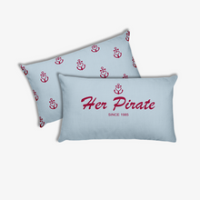 Her Pirate Light Grayish Blue Decorative Pillow, Collection Pirate Tales-Tamed Winds-tshirt-shop-and-sailing-blog-www-tamedwinds-com