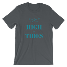 High On Tides Unisex T-Shirt, Collection Origami Boat-Asphalt-S-Tamed Winds-tshirt-shop-and-sailing-blog-www-tamedwinds-com