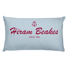 Hiram Beakes Light Grayish Blue Decorative Pillow, Collection Pirate Tales-Tamed Winds-tshirt-shop-and-sailing-blog-www-tamedwinds-com