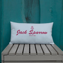 Jack Sparrow Light Grayish Blue Decorative Pillow, Collection Pirate Tales-Tamed Winds-tshirt-shop-and-sailing-blog-www-tamedwinds-com