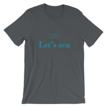 Let’s Sea Unisex T-Shirt, Collection Origami Boat-Asphalt-S-Tamed Winds-tshirt-shop-and-sailing-blog-www-tamedwinds-com