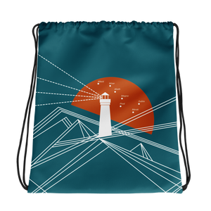Lighthouse Drawstring Bag, Collection Fjaka-Tamed Winds-tshirt-shop-and-sailing-blog-www-tamedwinds-com