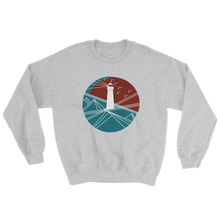 Lighthouse Unisex Crewneck Sweatshirt, Collection Fjaka-Sport Grey-S-Tamed Winds-tshirt-shop-and-sailing-blog-www-tamedwinds-com
