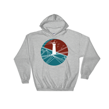 Lighthouse Unisex Hooded Sweatshirt, Collection Fjaka-Sport Grey-S-Tamed Winds-tshirt-shop-and-sailing-blog-www-tamedwinds-com