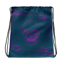 Neon Skull Drawstring Bag, Collection Jolly Roger-Tamed Winds-tshirt-shop-and-sailing-blog-www-tamedwinds-com