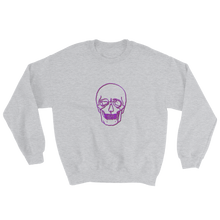 Neon Skull Unisex Crewneck Sweatshirt, Collection Jolly Roger-Sport Grey-S-Tamed Winds-tshirt-shop-and-sailing-blog-www-tamedwinds-com