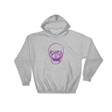 Neon Skull Unisex Hooded Sweatshirt, Collection Jolly Roger-Sport Grey-S-Tamed Winds-tshirt-shop-and-sailing-blog-www-tamedwinds-com