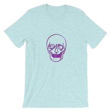Neon Skull Unisex T-Shirt, Collection Jolly Roger-Heather Prism Ice Blue-S-Tamed Winds-tshirt-shop-and-sailing-blog-www-tamedwinds-com