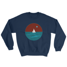 Northern Star Unisex Crewneck Sweatshirt, Collection Fjaka-Navy-S-Tamed Winds-tshirt-shop-and-sailing-blog-www-tamedwinds-com