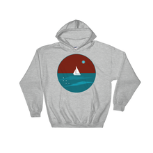 Northern Star Unisex Hooded Sweatshirt, Collection Fjaka-Sport Grey-S-Tamed Winds-tshirt-shop-and-sailing-blog-www-tamedwinds-com