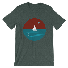 Northern Star Unisex T-Shirt, Collection Fjaka-Heather Forest-S-Tamed Winds-tshirt-shop-and-sailing-blog-www-tamedwinds-com