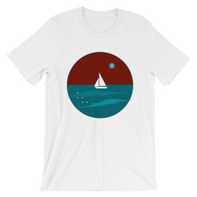 Northern Star Unisex T-Shirt, Collection Fjaka-White-S-Tamed Winds-tshirt-shop-and-sailing-blog-www-tamedwinds-com
