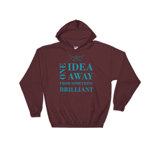 One Idea Away Unisex Hooded Sweatshirt, Collection Origami Boat-Maroon-S-Tamed Winds-tshirt-shop-and-sailing-blog-www-tamedwinds-com