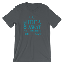 One Idea Away Unisex T-Shirt, Collection Origami Boat-Asphalt-S-Tamed Winds-tshirt-shop-and-sailing-blog-www-tamedwinds-com