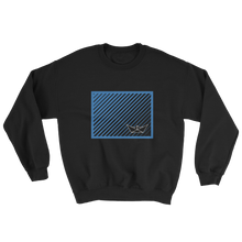 Paper Boat Unisex Crewneck Sweatshirt, Collection Origami Boat-Black-S-Tamed Winds-tshirt-shop-and-sailing-blog-www-tamedwinds-com