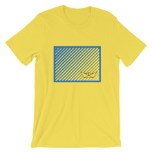Paper Boat Unisex T-Shirt, Collection Origami Boat-Yellow-S-Tamed Winds-tshirt-shop-and-sailing-blog-www-tamedwinds-com
