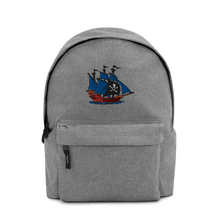 Pirate Schooner Embroidered Backpack, Collection Ships & Boats-Tamed Winds-tshirt-shop-and-sailing-blog-www-tamedwinds-com