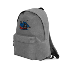 Pirate Schooner Embroidered Backpack, Collection Ships & Boats-Tamed Winds-tshirt-shop-and-sailing-blog-www-tamedwinds-com