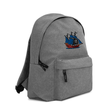 Pirate Schooner Embroidered Backpack, Collection Ships & Boats-Tamed Winds-tshirt-shop-and-sailing-blog-www-tamedwinds-com