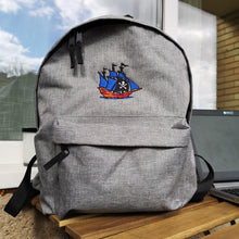 Pirate Schooner Embroidered Backpack, Collection Ships & Boats-Tamed Winds-tshirt-shop-and-sailing-blog-www-tamedwinds-com