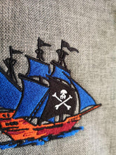 Pirate Schooner Embroidered Backpack, Collection Ships & Boats-Tamed Winds-tshirt-shop-and-sailing-blog-www-tamedwinds-com