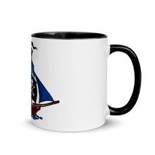 Pirate Schooner Mug With Black Color Inside 325 ml, Collection Ships & Boats-Tamed Winds-tshirt-shop-and-sailing-blog-www-tamedwinds-com