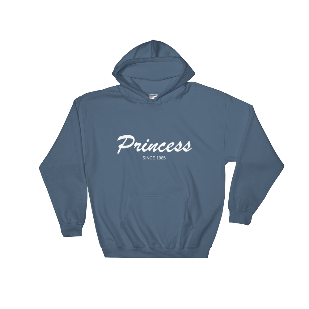 Princess Unisex Hooded Sweatshirt, Collection Nicknames-Indigo Blue-S-Tamed Winds-tshirt-shop-and-sailing-blog-www-tamedwinds-com