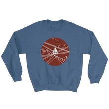 Red Stormy Big Dipper Unisex Crewneck Sweatshirt, Collection Fjaka-Indigo Blue-S-Tamed Winds-tshirt-shop-and-sailing-blog-www-tamedwinds-com