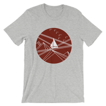 Red Stormy Big Dipper Unisex T-Shirt, Collection Fjaka-Athletic Heather-S-Tamed Winds-tshirt-shop-and-sailing-blog-www-tamedwinds-com