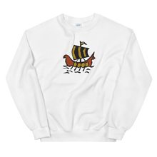 Roman Galleon Unisex Crewneck Sweatshirt, Collection Ships & Boats-White-S-Tamed Winds-tshirt-shop-and-sailing-blog-www-tamedwinds-com