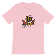Roman Galleon Unisex T-Shirt, Collection Ships & Boats-Pink-S-Tamed Winds-tshirt-shop-and-sailing-blog-www-tamedwinds-com