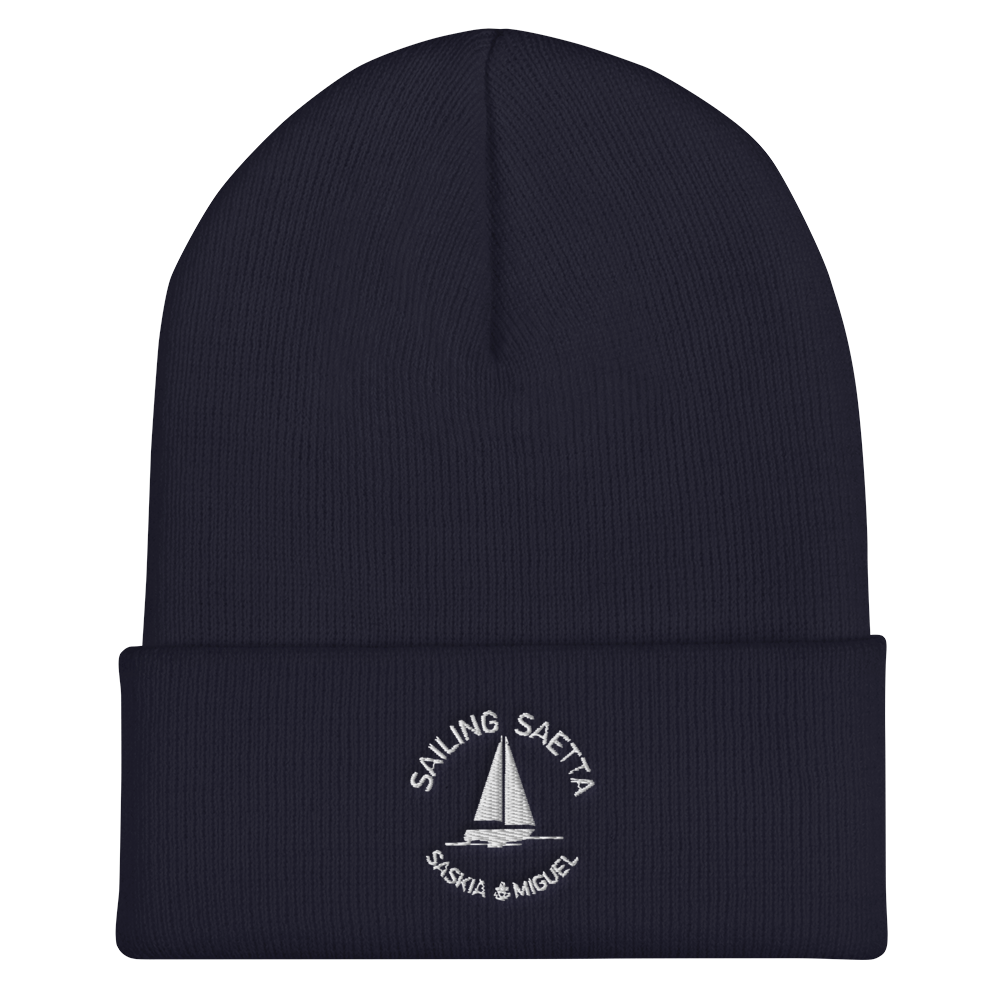 Sailing Saetta Cuffed Beanie Embroidered Logo Tamed Winds