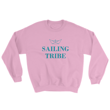 Sailing Tribe Unisex Crewneck Sweatshirt, Collection Origami Boat-Light Pink-S-Tamed Winds-tshirt-shop-and-sailing-blog-www-tamedwinds-com