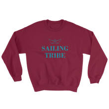 Sailing Tribe Unisex Crewneck Sweatshirt, Collection Origami Boat-Maroon-S-Tamed Winds-tshirt-shop-and-sailing-blog-www-tamedwinds-com