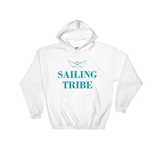 Sailing Tribe Unisex Hooded Sweatshirt, Collection Origami Boat-White-S-Tamed Winds-tshirt-shop-and-sailing-blog-www-tamedwinds-com