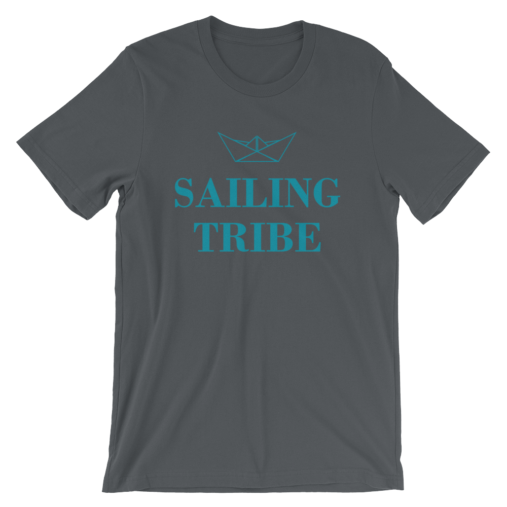 Sailing Tribe Unisex T-Shirt, Collection Origami Boat-Asphalt-S-Tamed Winds-tshirt-shop-and-sailing-blog-www-tamedwinds-com
