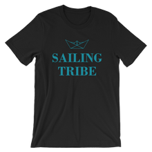 Sailing Tribe Unisex T-Shirt, Collection Origami Boat-Black-S-Tamed Winds-tshirt-shop-and-sailing-blog-www-tamedwinds-com