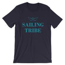 Sailing Tribe Unisex T-Shirt, Collection Origami Boat-Navy-S-Tamed Winds-tshirt-shop-and-sailing-blog-www-tamedwinds-com
