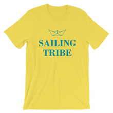 Sailing Tribe Unisex T-Shirt, Collection Origami Boat-Yellow-S-Tamed Winds-tshirt-shop-and-sailing-blog-www-tamedwinds-com