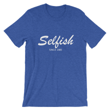 Selfish Unisex T-Shirt, Collection Nicknames-Heather True Royal-S-Tamed Winds-tshirt-shop-and-sailing-blog-www-tamedwinds-com