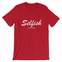 Selfish Unisex T-Shirt, Collection Nicknames-Red-S-Tamed Winds-tshirt-shop-and-sailing-blog-www-tamedwinds-com