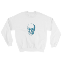 Skull Unisex Crewneck Sweatshirt, Collection Jolly Roger-White-S-Tamed Winds-tshirt-shop-and-sailing-blog-www-tamedwinds-com