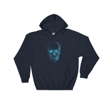 Skull Unisex Hooded Sweatshirt, Collection Jolly Roger-Navy-S-Tamed Winds-tshirt-shop-and-sailing-blog-www-tamedwinds-com