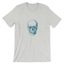 Skull Unisex T-Shirt, Collection Jolly Roger-Athletic Heather-S-Tamed Winds-tshirt-shop-and-sailing-blog-www-tamedwinds-com