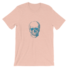 Skull Unisex T-Shirt, Collection Jolly Roger-Heather Prism Peach-S-Tamed Winds-tshirt-shop-and-sailing-blog-www-tamedwinds-com